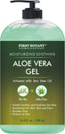 Aloe vera gel from 100 percent Pure Aloe Infused with Tea Tree Oil - Natural Raw Moisturizer for Hand Sanitizing Gel, Skin Care, Hair Care, Sunburn, Acne & Eczema - 16.9 fl oz | 500 ml