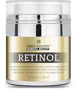 Korean Retinol Moisturizer – Hydrating Anti-Aging Face Cream with Bakuchiol, Niacinamide & Hyaluronic Acid – Made in Korea, Cruelty-Free 1.7 fl oz