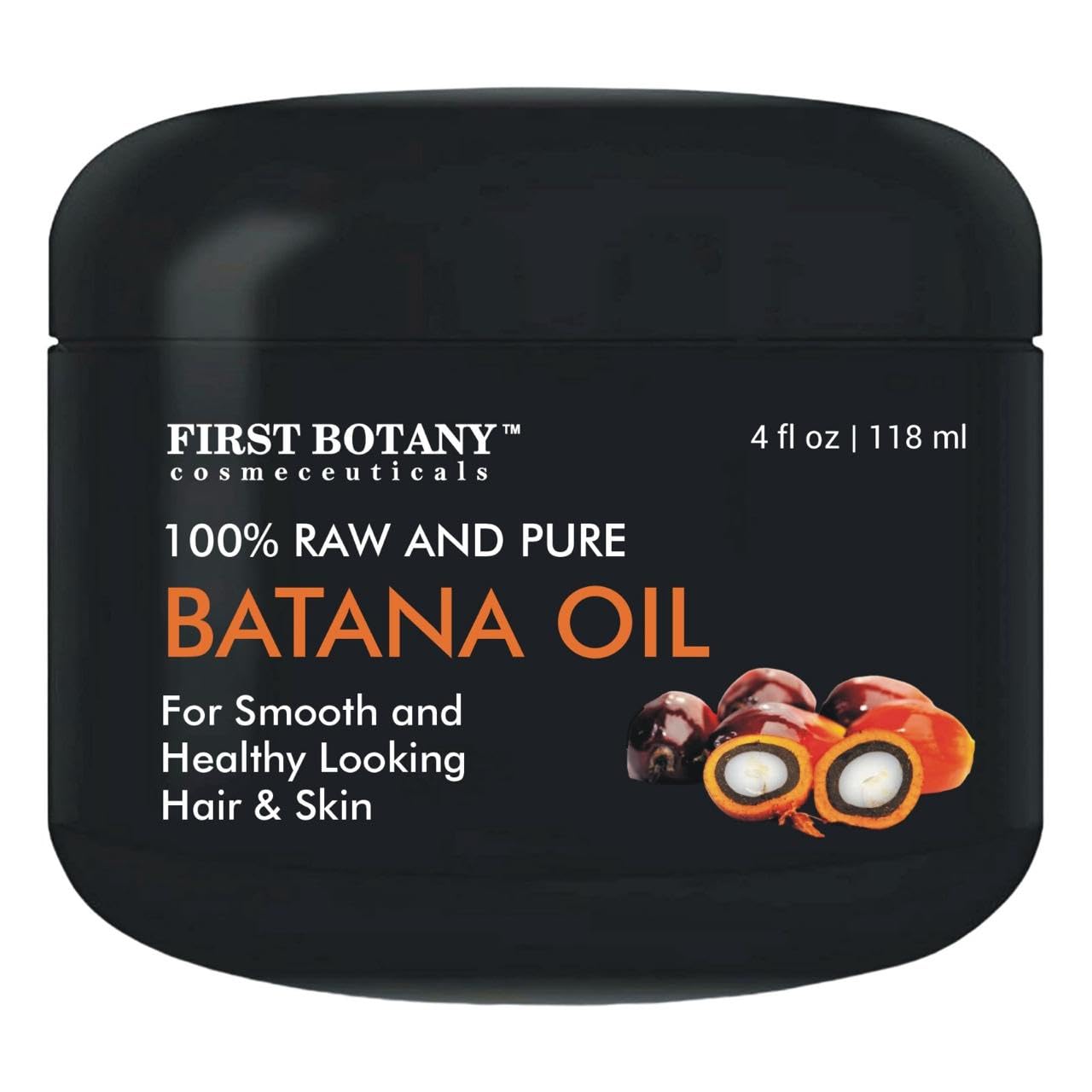 100% Natural Raw Batana Oil promoting Hair Growth, Dr. Sebi Hair Oil from Honduras, Prevent Hair Loss, Eliminates Split Ends for Men & Women 4 fl oz