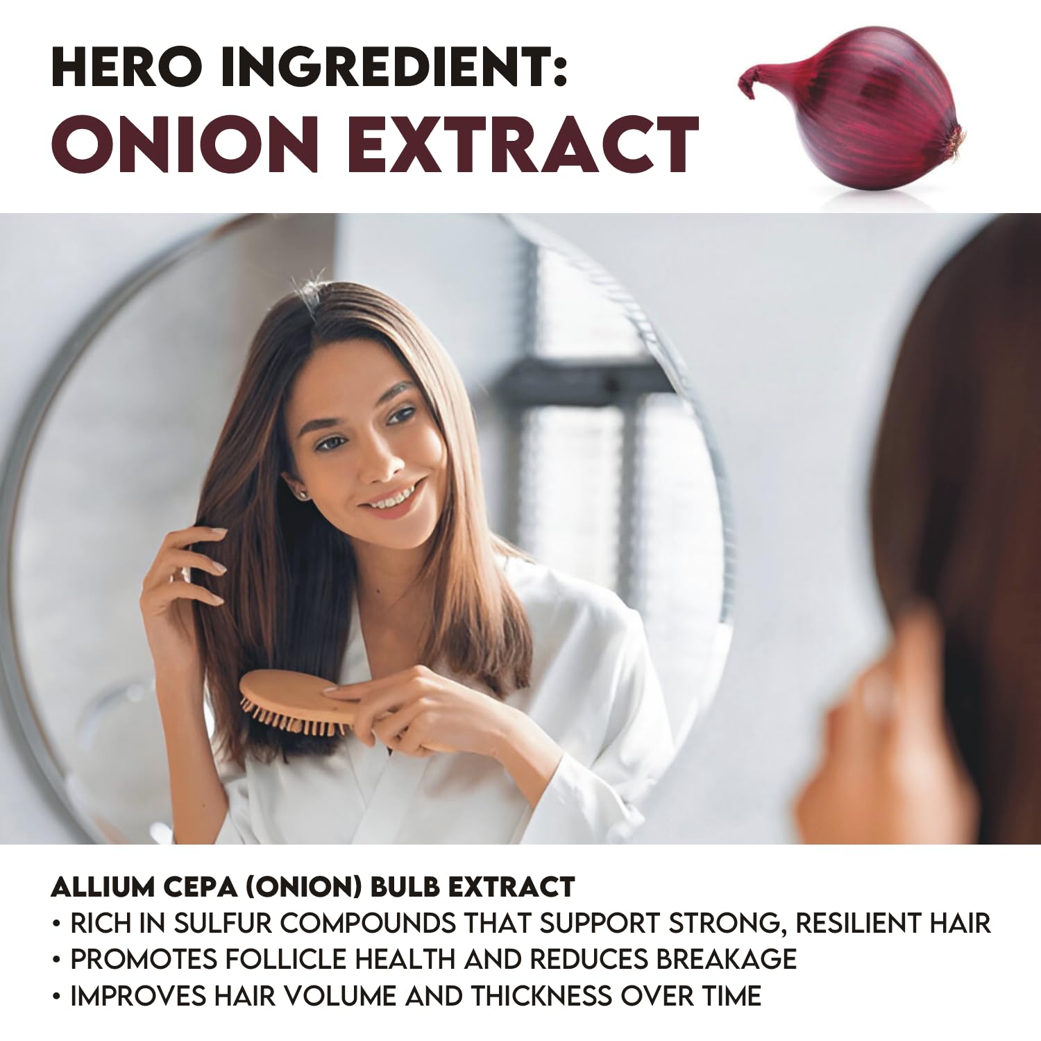 Onion & Amino Acid Shampoo and Conditioner Set – Hair Growth & Strengthening Formula with Biotin, Keratin & Argan Oil – Sulfate-Free, Made in USA - 16 fl oz x 2
