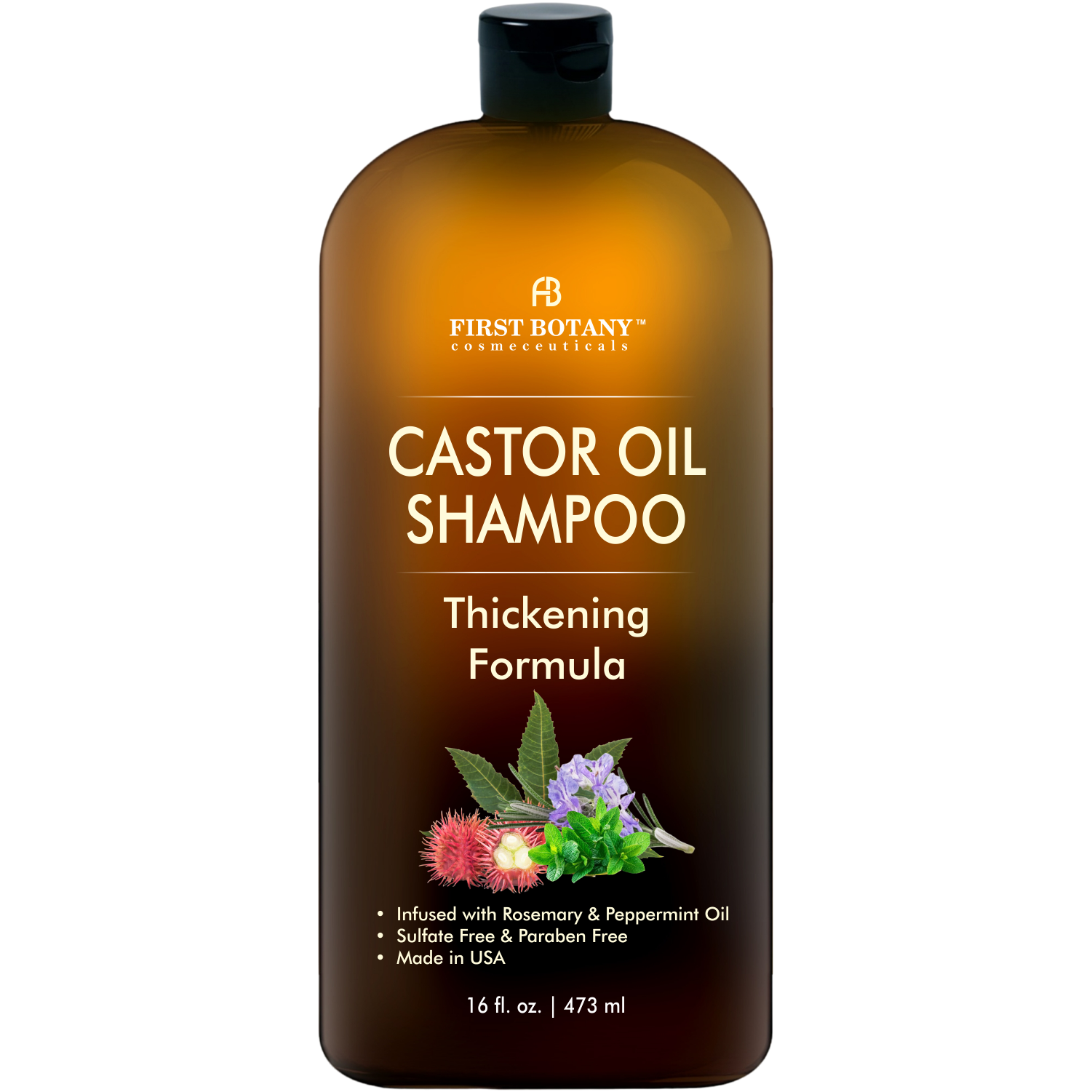 Castor Oil Shampoo and Conditioner - An Anti Hair Loss Set Thickening formula For Hair Regrowth, Anti Thinning Sulfate Free For Men & Women Anti Dandruff Treatment - 16 oz