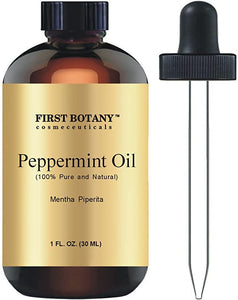 100% Pure Peppermint Oil - Premium Peppermint Essential Oil for Aromatherapy, Massage, Topical & Household Uses - 1 fl oz