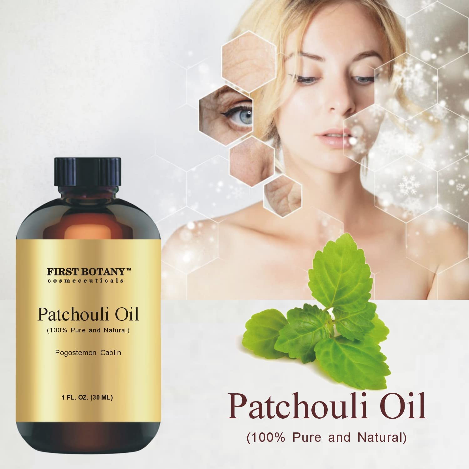 100% Pure Patchouli Essential Oil - Premium Patchouli Oil for Aromatherapy, Massage, Topical & Household Uses - 1 fl oz (Patchouli)