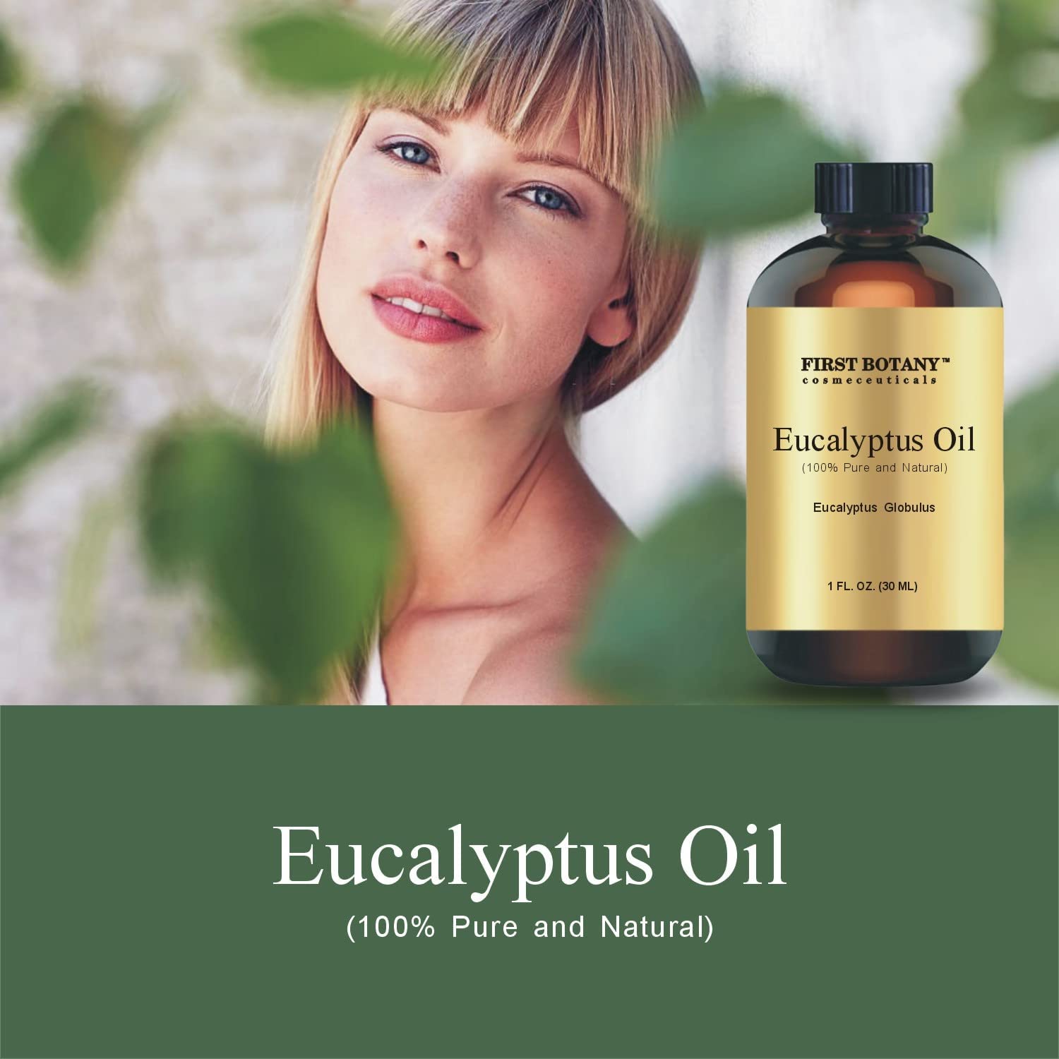 100% Pure Eucalyptus Oil - Premium Eucalyptus Essential Oil for Aromatherapy, Massage, Topical & Household Uses - 1 fl oz (Eucalyptus)