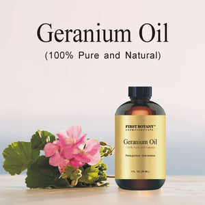 100% Pure Geranium Essential Oil - Premium Geranium Oil for Aromatherapy, Massage, Topical & Household Uses - 1 fl oz (Geranium)