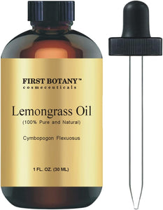 100% Pure Lemongrass Essential Oil - Premium Lemongrass Oil for Aromatherapy, Massage, Topical & Household Uses - 1 fl oz (Lemongrass)