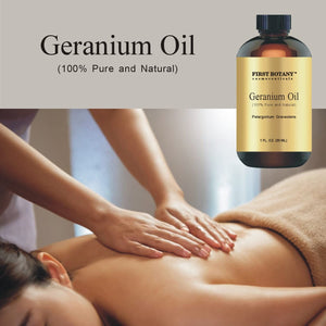 100% Pure Geranium Essential Oil - Premium Geranium Oil for Aromatherapy, Massage, Topical & Household Uses - 1 fl oz (Geranium)