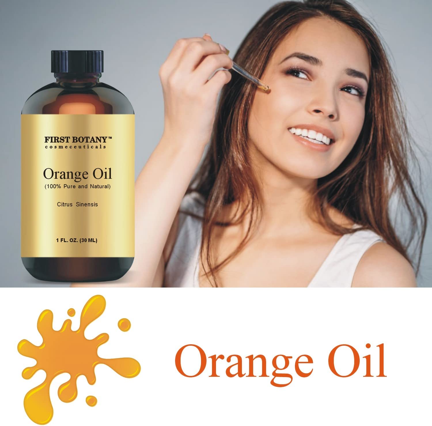 100% Pure Orange Essential Oil - Premium Orange Oil for Aromatherapy, Massage, Topical & Household Uses - 1 fl oz (Orange)