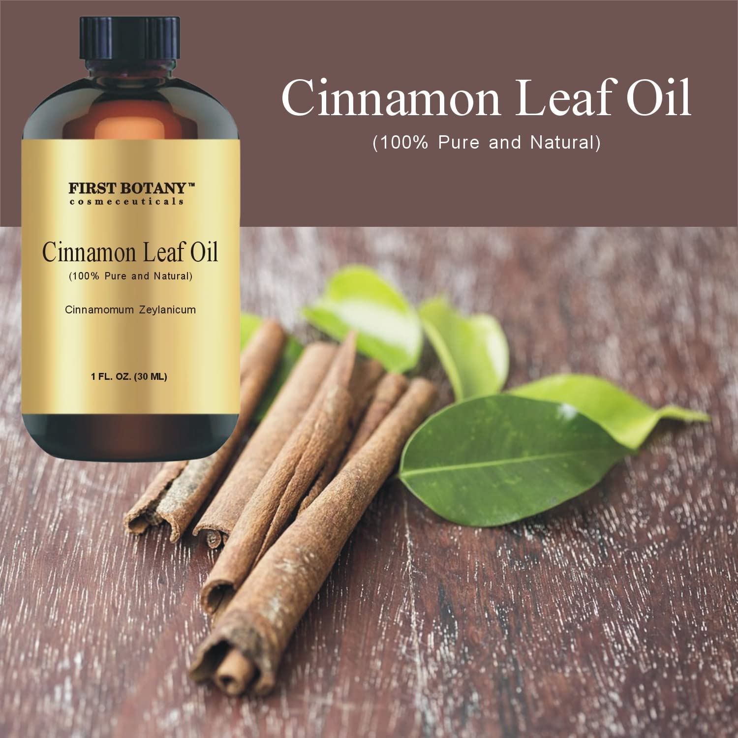 100% Pure Cinnamon Essential Oil - Premium Cinnamon Oil for Aromathera –  First Botany