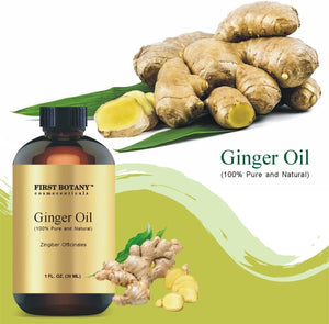 100% Pure Ginger Essential Oil - Premium Ginger Oil for Aromatherapy, Massage, Topical & Household Uses - 1 fl oz (Ginger)