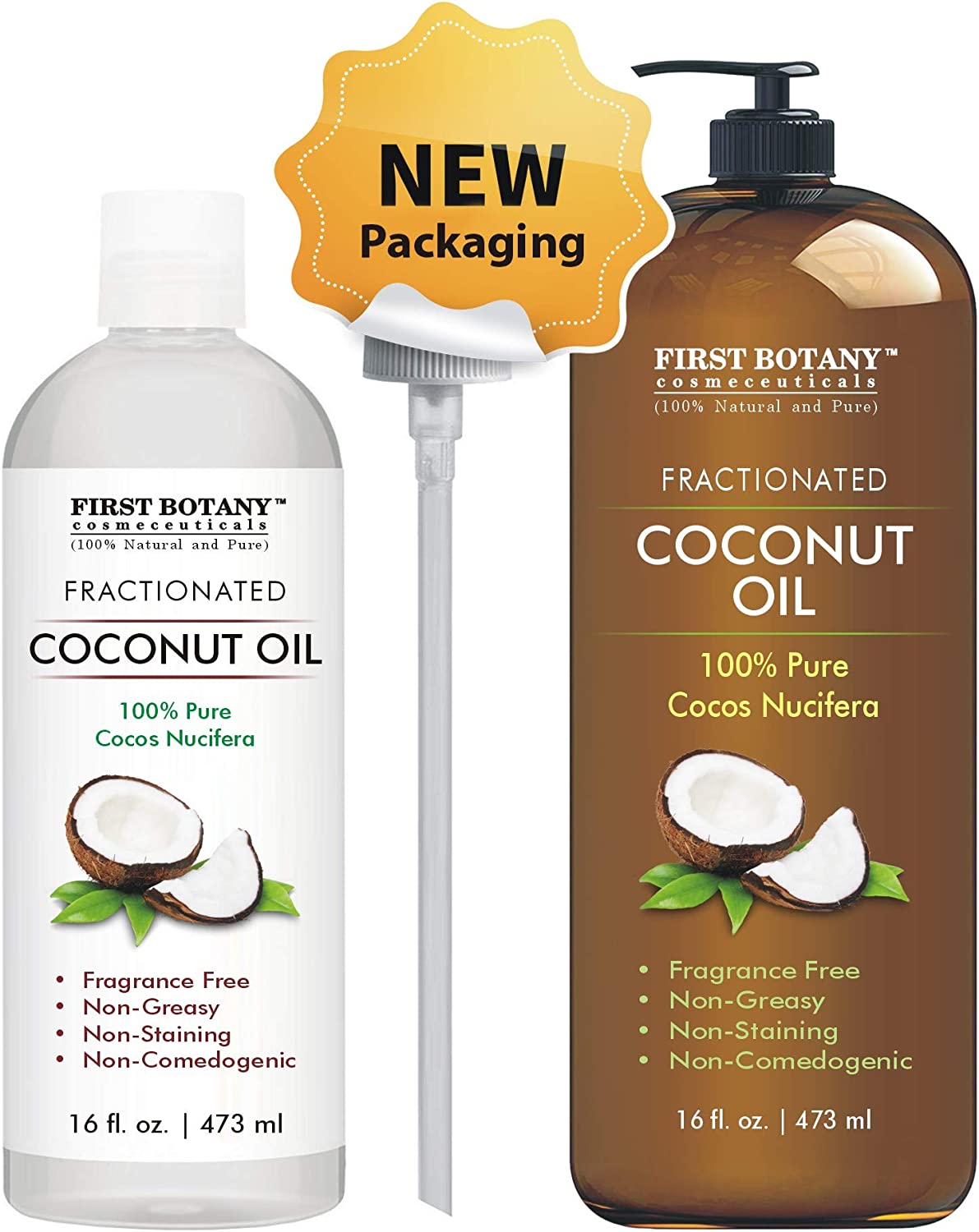 Fractionated Coconut Oil 16 fl. oz - 100% Natural & Pure MCT Coconut Oil