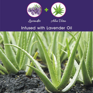 Pure Aloe vera gel - with 100% Fresh & Pure Aloe Infused with Lavender Oil - Natural Raw Moisturizer for Face, Skin, Body, Hair. Perfect for Sunburn, Acne, Razor Bumps 16.9 fl oz