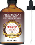 Moroccan Organic Argan Oil For Hair, Skin, Face, Nails, Cuticles & Beard 4 fl. oz