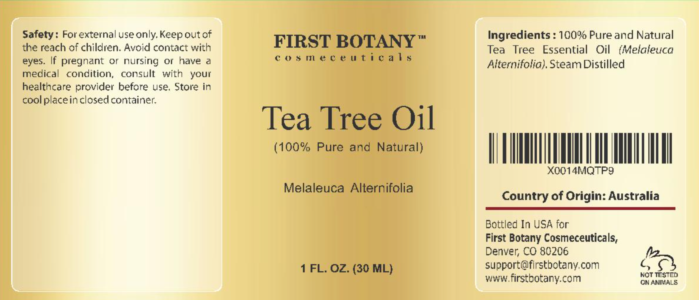 100% Pure Australian Tea Tree Essential Oil , 1 fl. oz