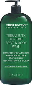 Antifungal Tea Tree Oil Body Wash - HUGE 16 OZ - 100% Pure & Natural - Extra Strength Professional Grade (Tea tree 10% conc) - Helps Soothe Toenail Fungus, Athlete Foot, Body Itch, Jock Itch & Eczema