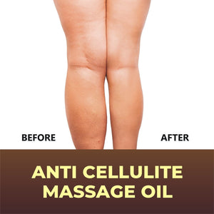 Natural Anti Cellulite Massage Oil - Infused w/ Collagen & Stem Cell - 100% Natural Massage Lotion & Cellulite Cream & Remover-Helps Skin Tightening and Stretch Mark Treatment for Women & Men - 8 oz