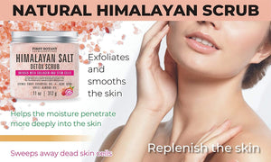 Himalayan Salt Body Scrub with Collagen and Stem Cells - Natural Exfoliating Salt Scrub & Body and Face Souffle helps with Moisturizing Skin, Acne, Cellulite, Dead Skin Scars, Wrinkles (22 oz)