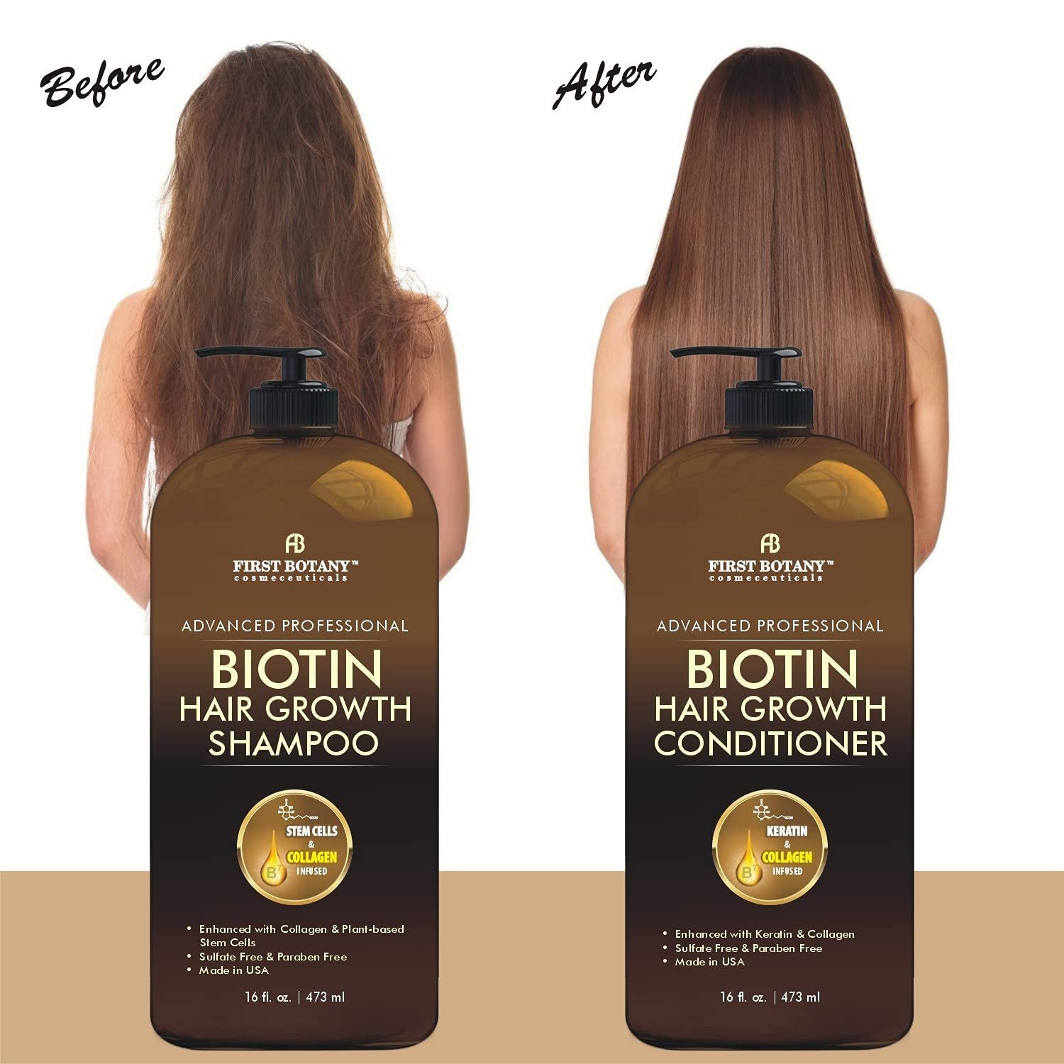 Biotin Hair Growth Shampoo Conditioner - An Anti Hair Loss Set