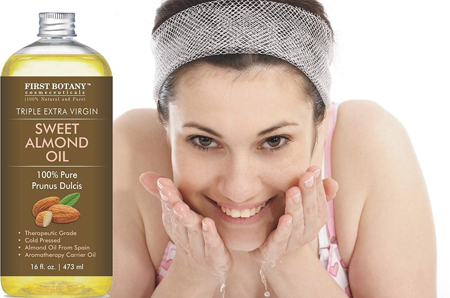 Cold Pressed Sweet Almond Oil - Triple AAA+ Grade Quality, For Hair, F